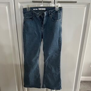 Mango Flare & Wide Leg Blue Jeans